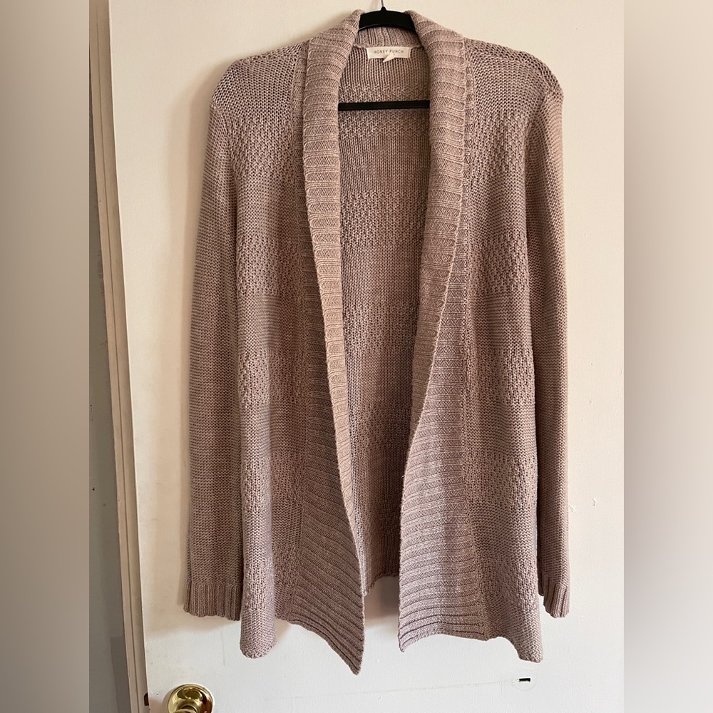 HONEY PUNCH Knit Open Cardigan Size M